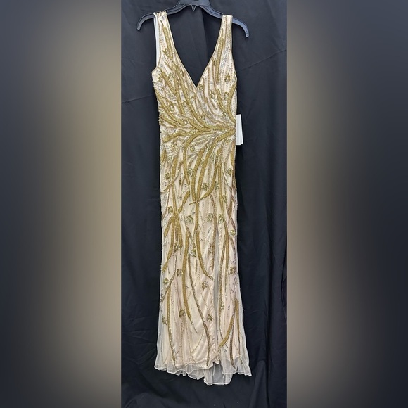 Mac Duggal 5478 NWT Long Beaded Sequin Prom Formal Dress - Picture 5 of 11